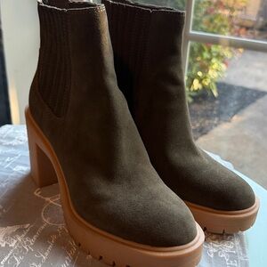 BOOTS SALE🚨 Dolce Vita Caster Olive Green Suede Boots booties 9